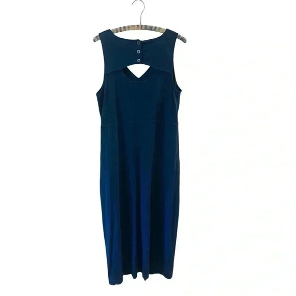 J Jill maxi dress sleeveless blue with pockets - Picture 2 of 8